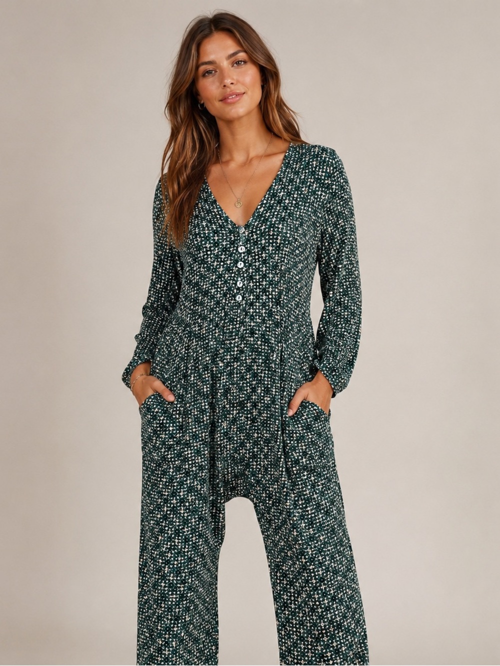 Intimately Free People Harem Jumpsuit Boho Hippie Festival Lounge